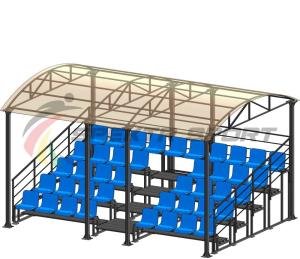 Купить Трибуна для зрителей 5 рядов на 42 места с навесом и перилами в Саратове 