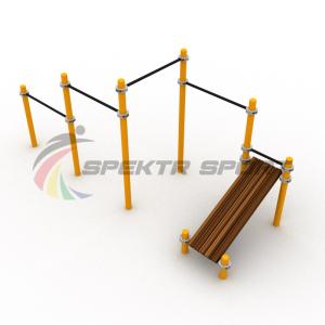 Купить Каскад турников со скамьей для пресса Воркаут SP WRK-12_76mm в Саратове 