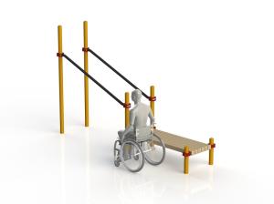 Купить Брусья параворкаут в подъем со скамьей WRK-D14_76mm в Саратове 