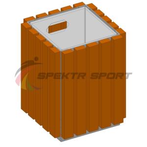 Купить Урна металлическая в деревянной обрешетке SP МФ400 в Саратове 