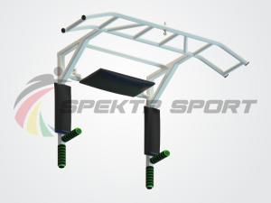 Купить Турник-брусья-пресс Прометей цельносварной с доп. хватами цв. белый в Саратове 