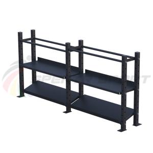 Купить Модульный стеллаж для гантелей, гирь и медболов 3780х430х1200 (2 секции) в Саратове 
