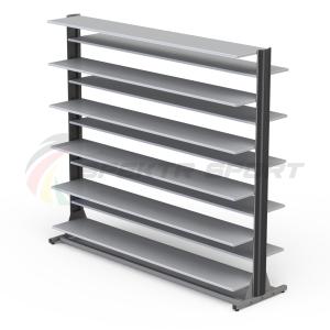 Купить Стеллаж для горных и беговых ботинок (88\150 пар) двухсторонний мобильный в Саратове 