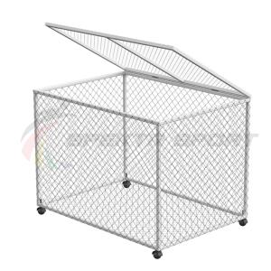 Купить Корзина для хранения мячей передвижная металлическая (сетка) разборная в Саратове 