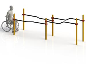 Купить Брусья параворкаут изогнутые разноуровневые WRK-D10_76mm в Саратове 