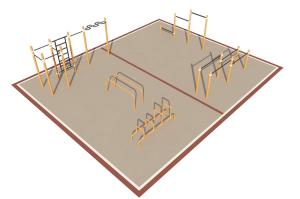 Купить Площадка уличная для воркаут Дворовая 4_76mm в Саратове 