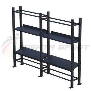 Купить Модульный стеллаж для гантелей, гирь и медболов 2580х430х1950 (2 секции) в Саратове 