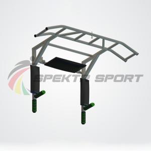 Купить Турник-брусья-пресс Прометей цельносварной с доп. хватами цв. серый в Саратове 